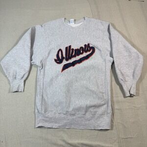 Vintage Champion Reverse Weave Illinois Crewneck Sweatshirt XXL Made in USA